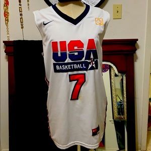 Unisex USA #7 Bird Basketball Jersey